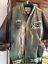 Roots Vintage Jacket Leather Bomber Varsity Style Green Distressed XXL